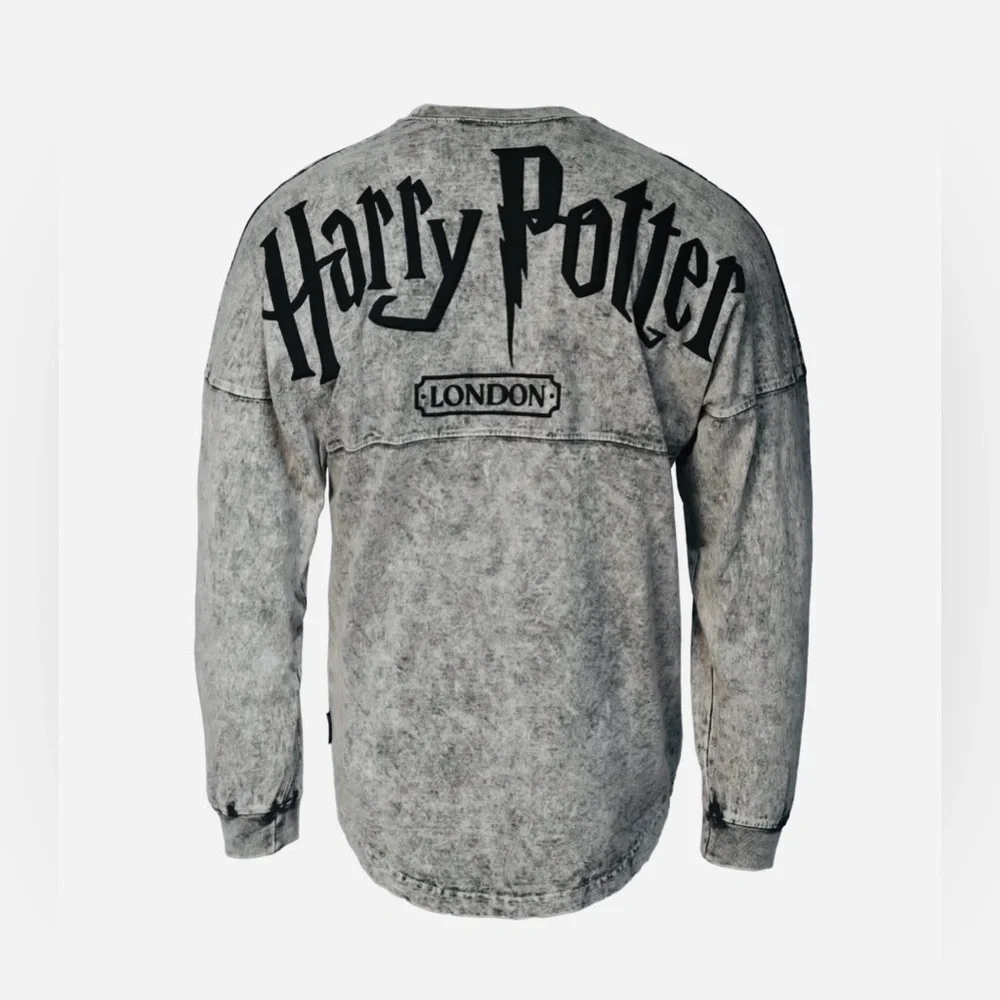 Harry Potter Hogwarts House Crest Spirit Harry London Grey Spirit Jersey New M - Picture 1 of 8